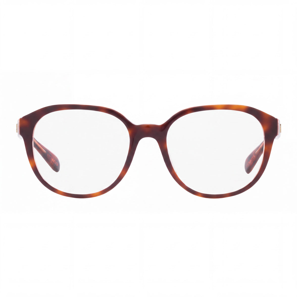 Coach Hc6209u Women's Round Tortoise Transparent Pink Plastic Eyeglasses 50-18-140mm, Photo 2