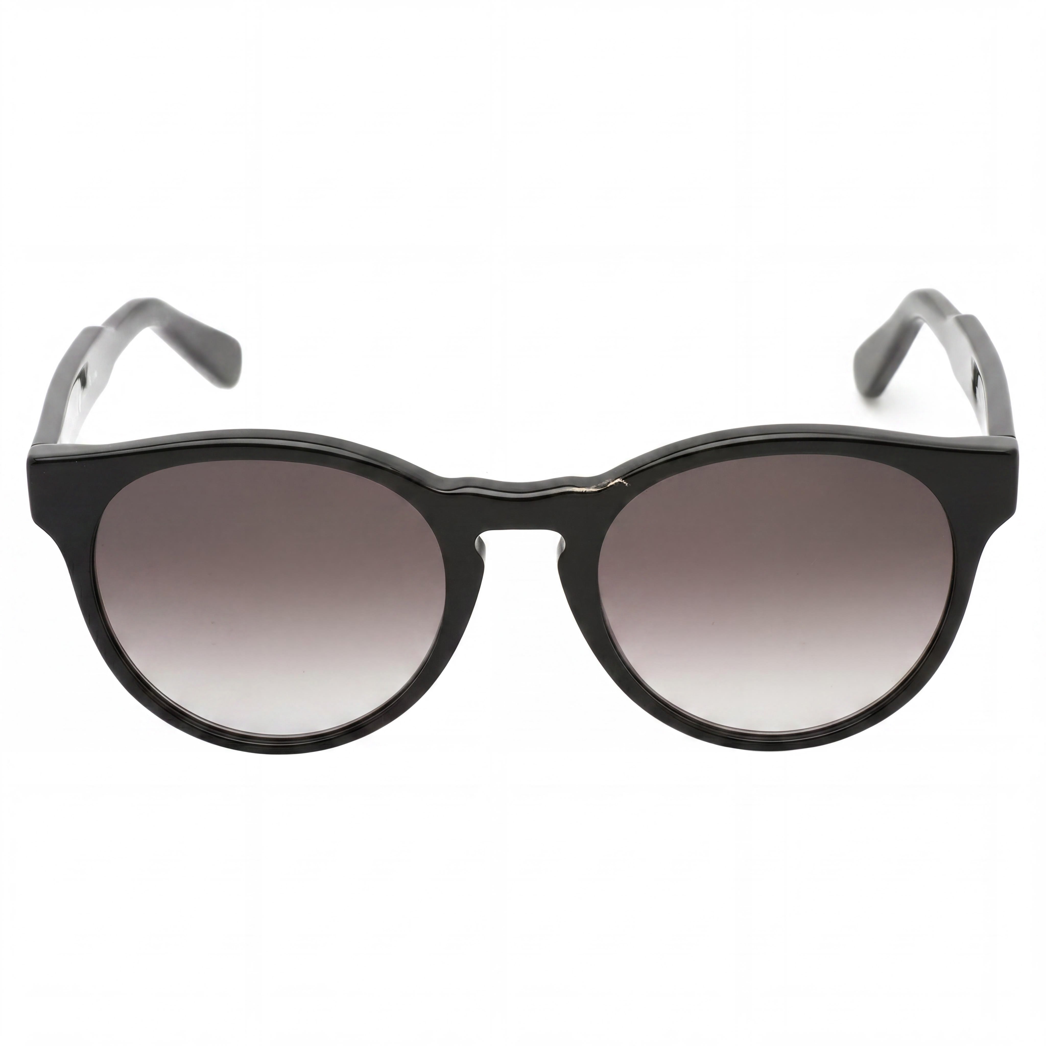 Gafas de sol redondas retro de plástico negro con lentes grises degradadas para mujer Ferragamo SF1068S 52 mm, Photo 2