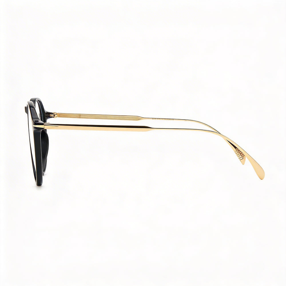 Gafas de sol David Beckham DB 1105 unisex de acetato, no polarizadas, color negro, dorado y azul, 49 mm