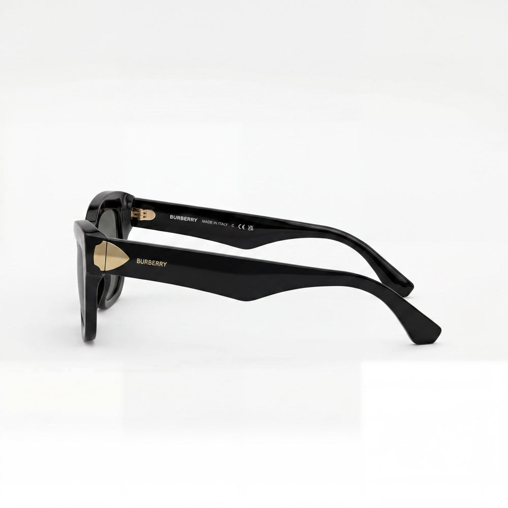 BURBERRY Be 4442u Unisex Black Dark Grey Acetate Cat Eye Sunglasses 51mm