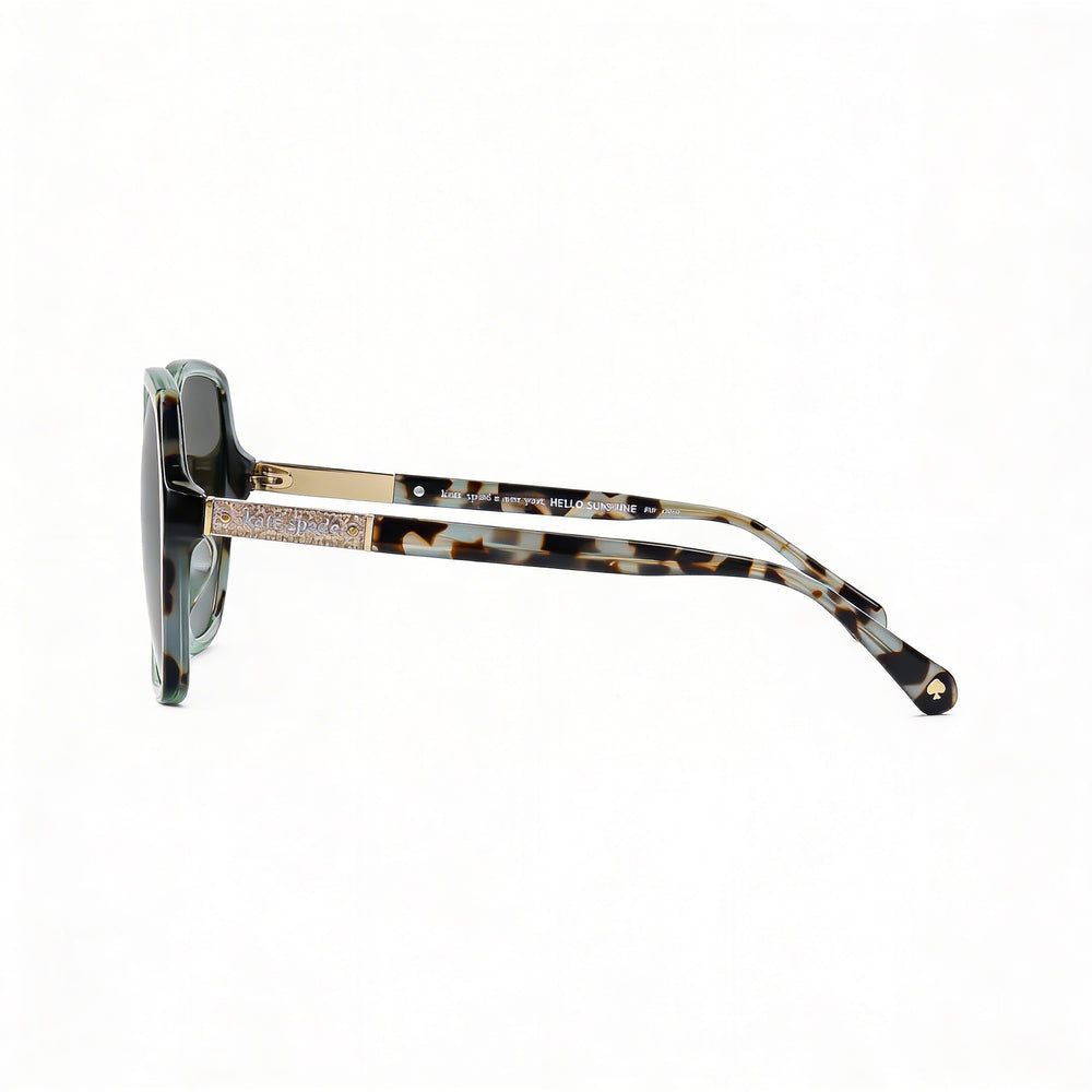 Gafas de sol Kate Spade New York Contemporary para mujer, de plástico azul grisáceo, no polarizadas, en gris oscuro, con protección UV, 57 mm