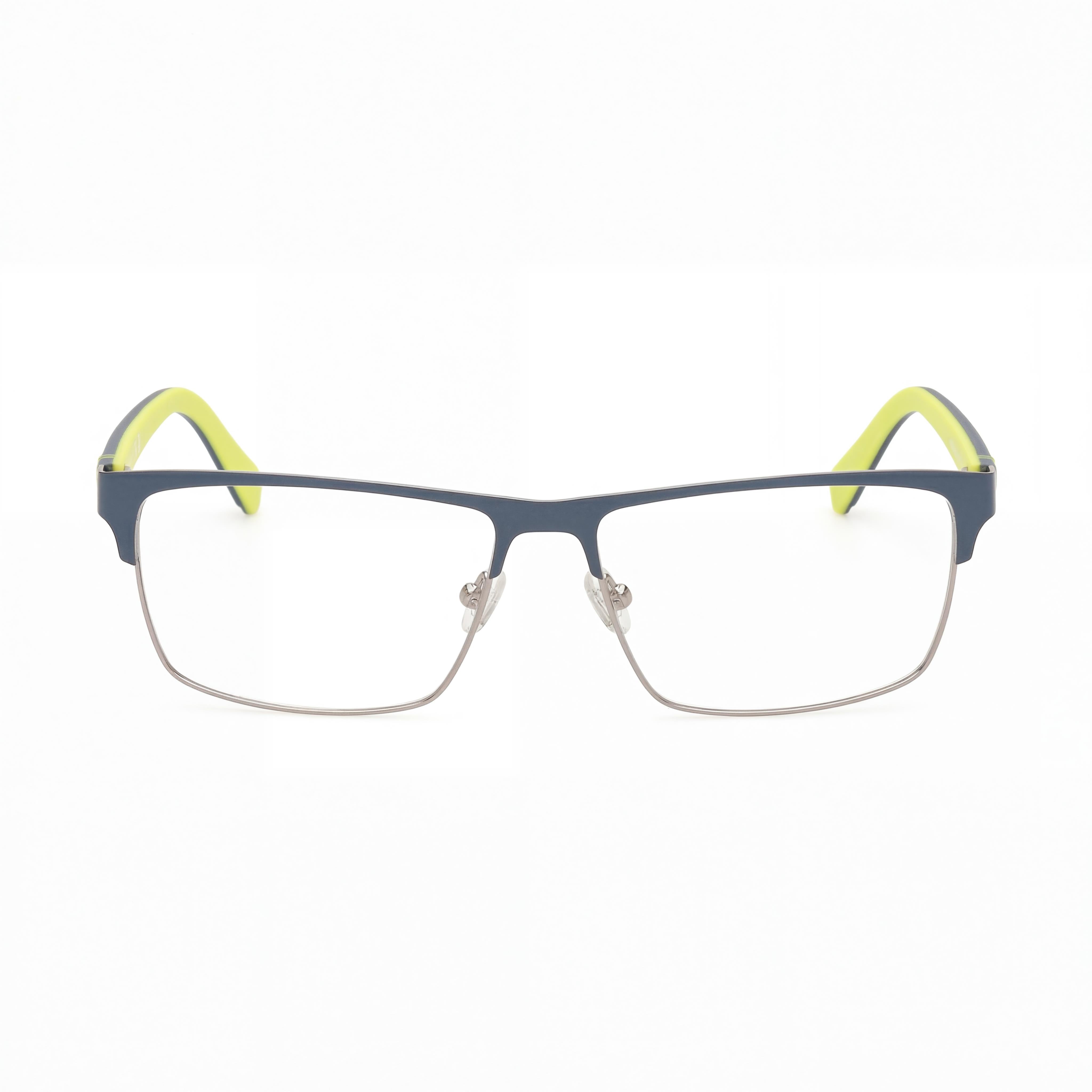 Gafas rectangulares GUESS para mujer con montura azul mate elaboradas en metal, con lentes multicolores, talla 57/15/145, Photo 2