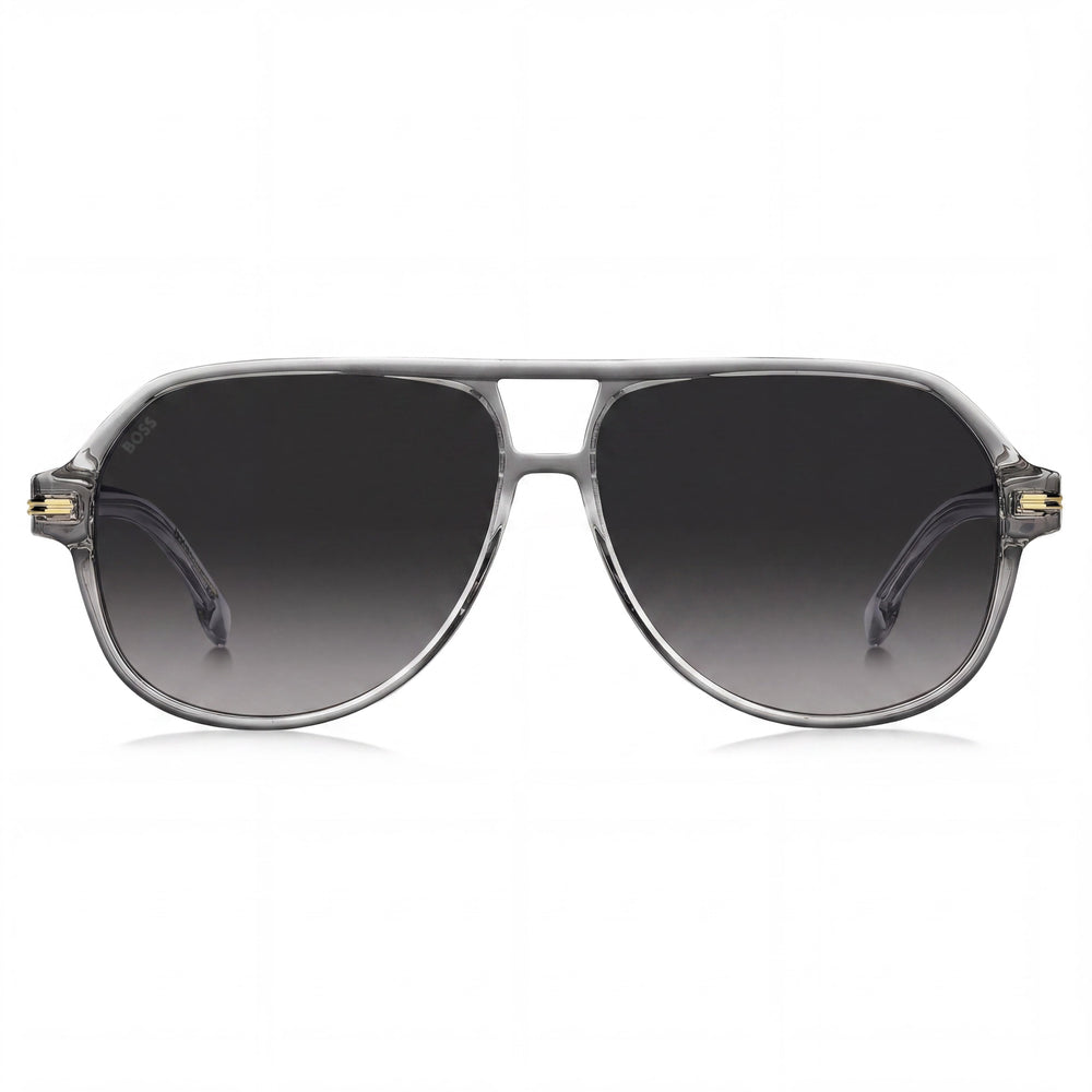 Hugo Boss BOSS 1507/S Women's Rectangular Eco Acetate Dark Grey Gradient Sunglasses 59-12-145
