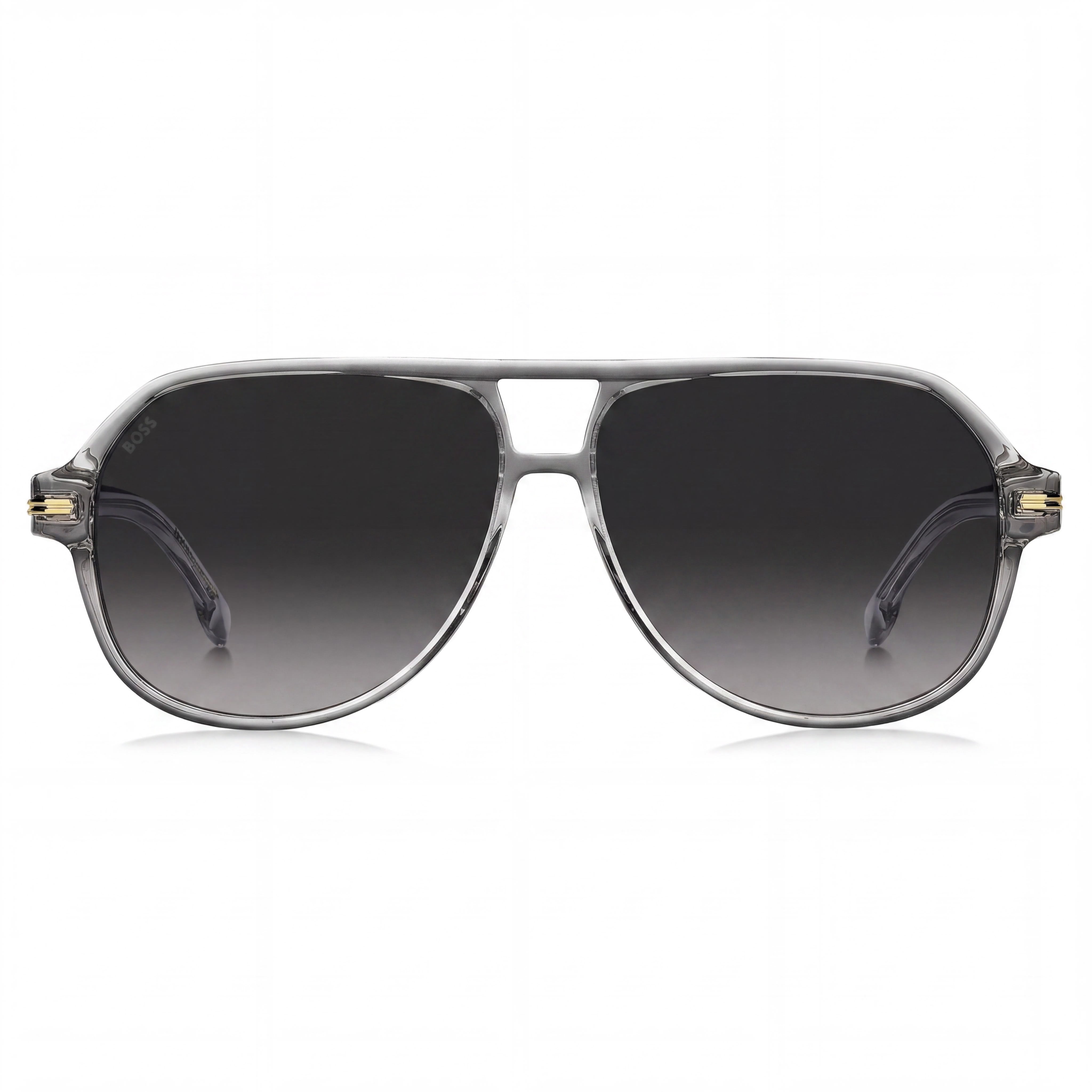 Hugo Boss BOSS 1507/S Women's Rectangular Eco Acetate Dark Grey Gradient Sunglasses 59-12-145, Photo 2