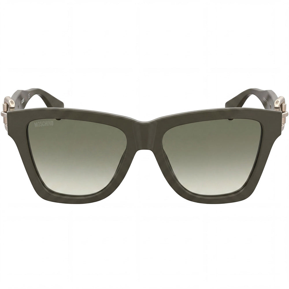 Moschino Casual Women's Square Military Green Green Gradient Frame Military Green Lens 54mm UV Protected Sunglasses