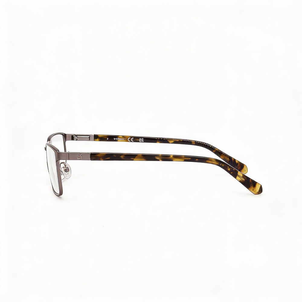 GUESS Gu50244 Gafas Ópticas Metálicas para Hombre, Gunmetal Satinado, Lente de 57mm, Puente de 16mm, Patilla de 145mm