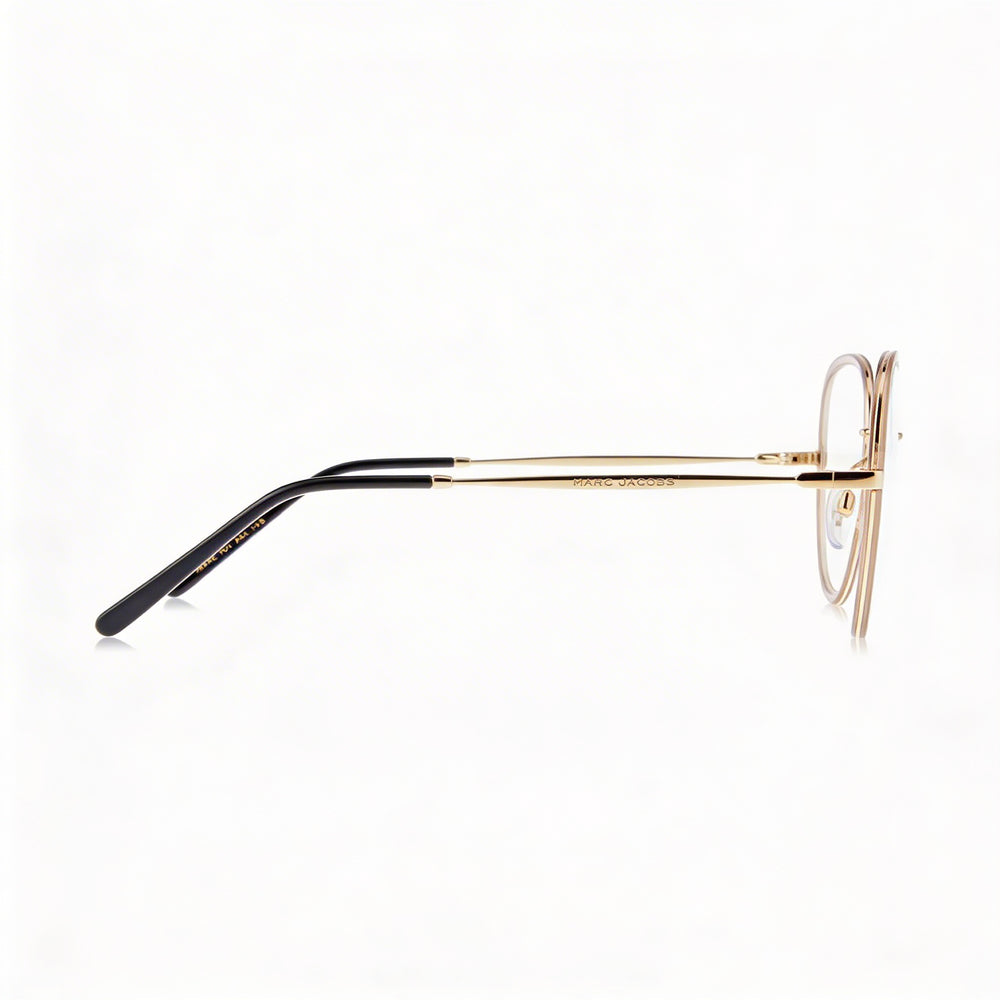 Gafas de sol Marc Jacobs Modern para mujer en beige y dorado, con montura de acero aleado y lentes de policarbonato, 53 mm
