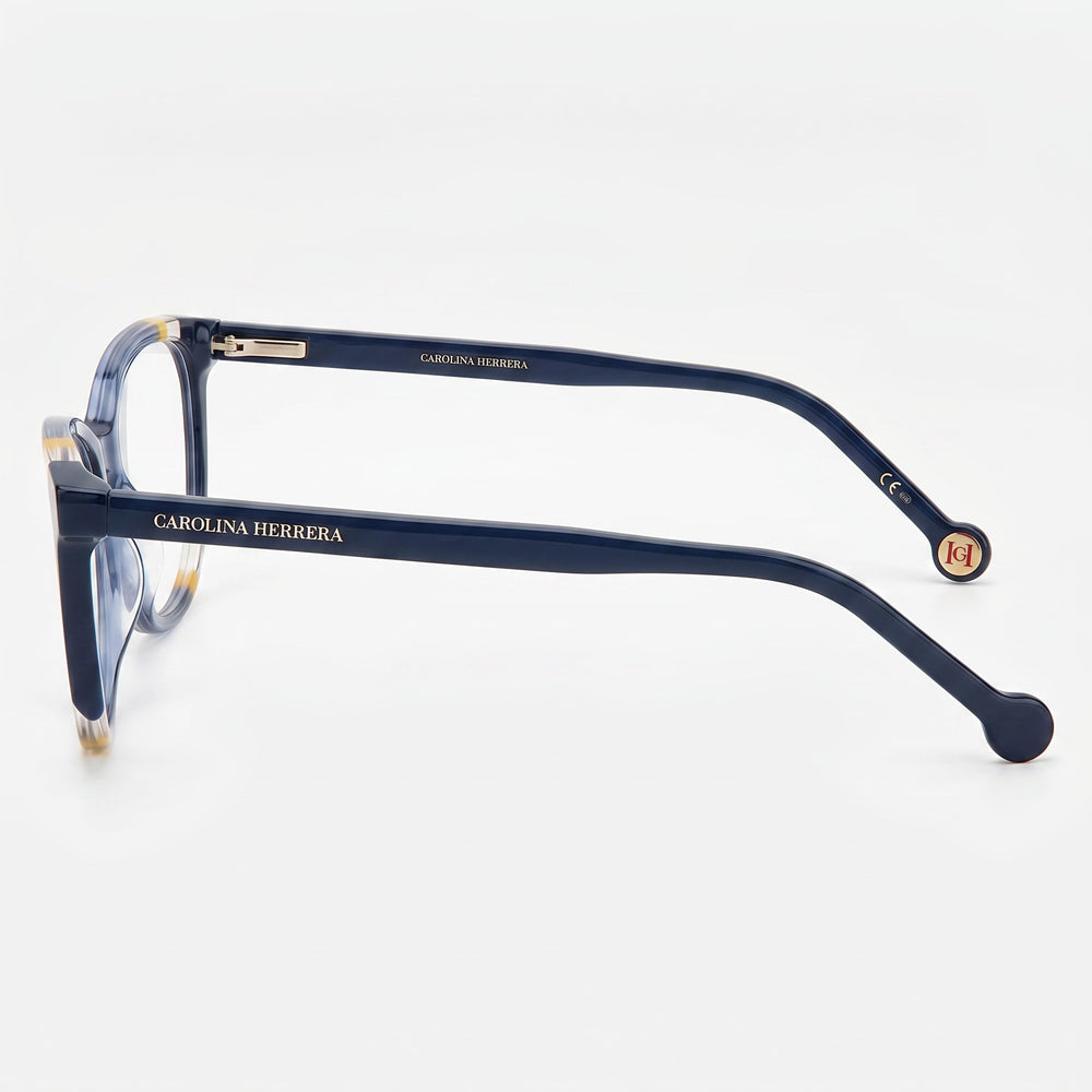 Carolina Herrera CH 0064 Women's Acetate Blue Orange Optical Frames with , Size 55-16-145mm