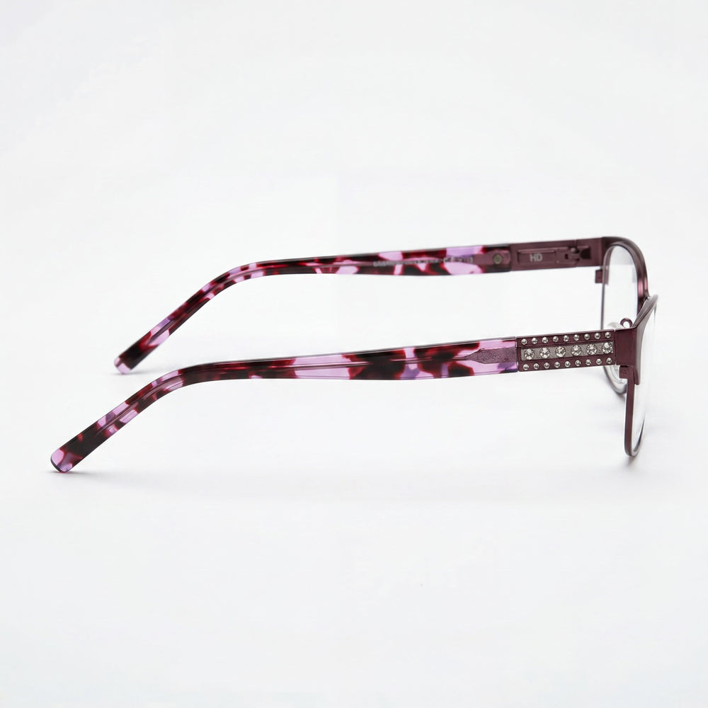 Harley-Davidson Hd0540 Gafas Metálicas Unisex Violeta Mate Havana Lente de Policarbonato Transparente 54-16-135