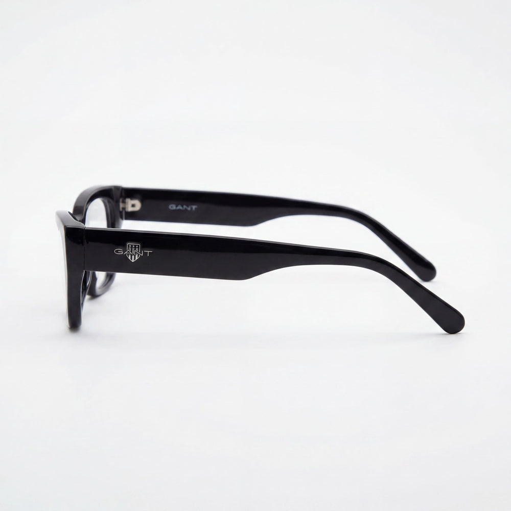 Gafas GANT para mujer Ga50047, montura de plástico negro brillante con lentes de policarbonato, tamaño 54 mm
