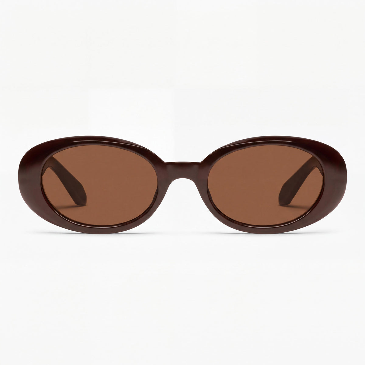QUAY AUSTRALIA FELT CUTE Women's Cat Eye Sunglasses, Champagne Brown Frame, Brown UV Protection Lenses, 52mm, Photo 2