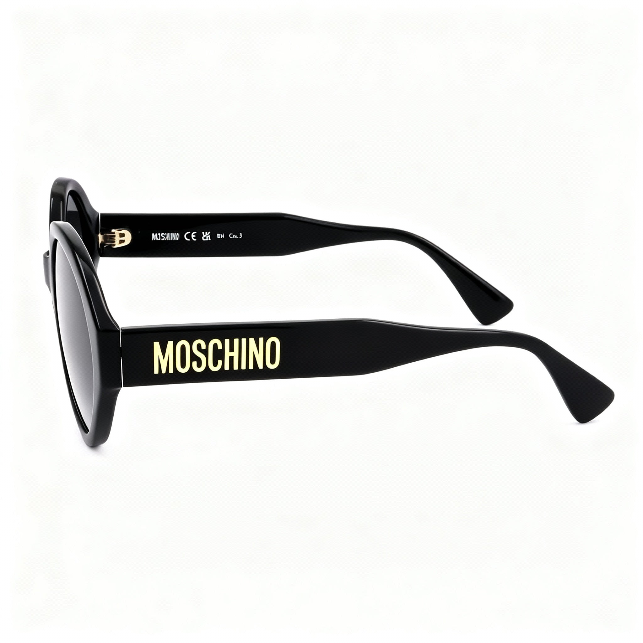 Moschino Mos126/S Women's Black Acetate Frame Non-Polarized Gradient Dark Grey Shaded Sunglasses 53-22-140, Photo 3