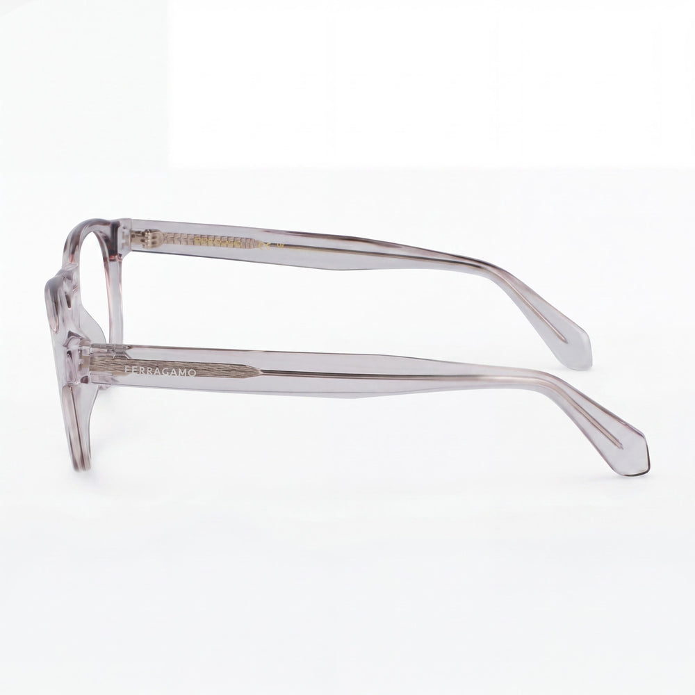 Ferragamo Sf2987e Unisex Acetate Optical Eyeglasses Transparent Grey with Polycarbonate Lenses 50mm