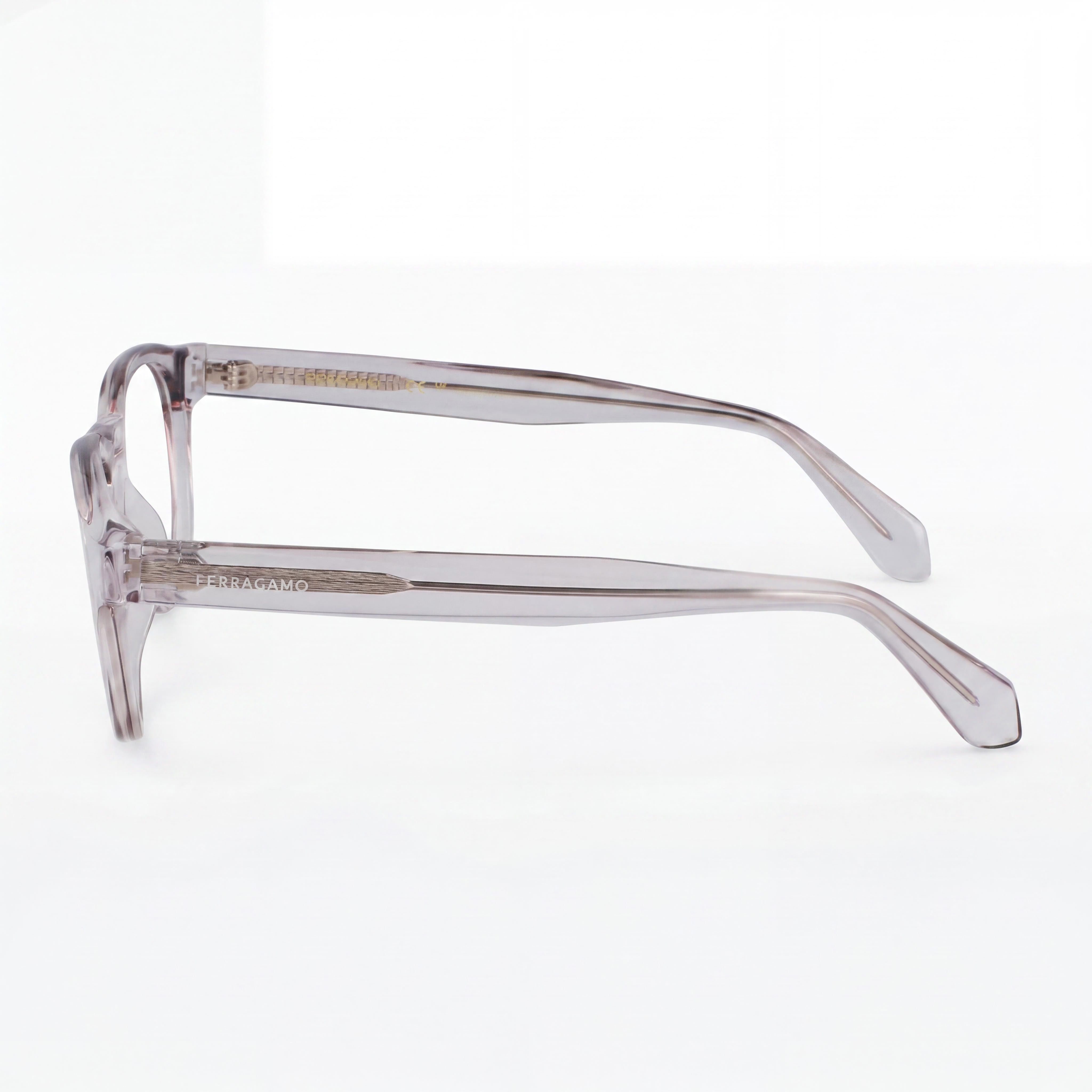 Ferragamo Sf2987e Unisex Acetate Optical Eyeglasses Transparent Grey with Polycarbonate Lenses 50mm, Photo 3