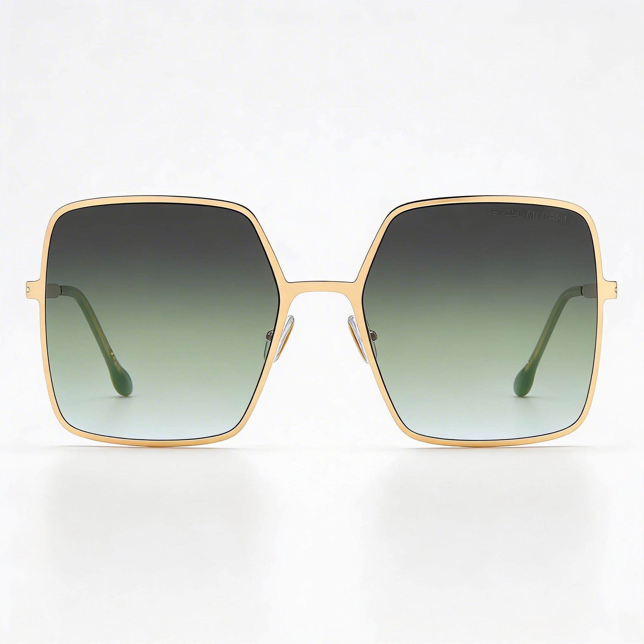 Gafas de sol Isabel Marant Modern para mujer, de acero inoxidable, color dorado y verde, con montura completa, cuadradas, no polarizadas, de 58 mm, Photo 2