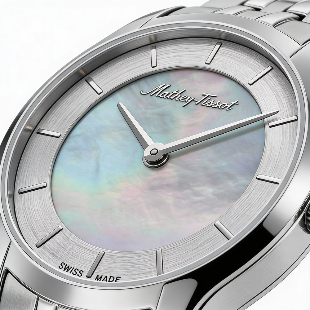Mathey-Tissot Tacy D949AQI Women's Mother of Pearl Dial, Scratch-Resistant, 5 ATM Water Resistant Watch