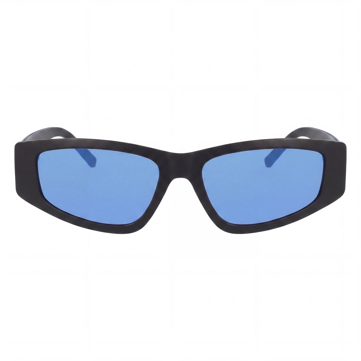 DKNY Classic Women's Black Blue Mirror Acetate Sunglasses with Blue Mirror Lenses, 100% UV Protection, 55mm, Photo 2