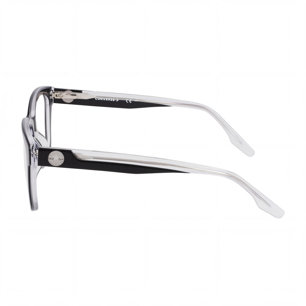 CONVERSE Casual Women's Black Crystal Laminate Frame Transparent Plastic Lens Ophthalmic Eyeglasses 52mm