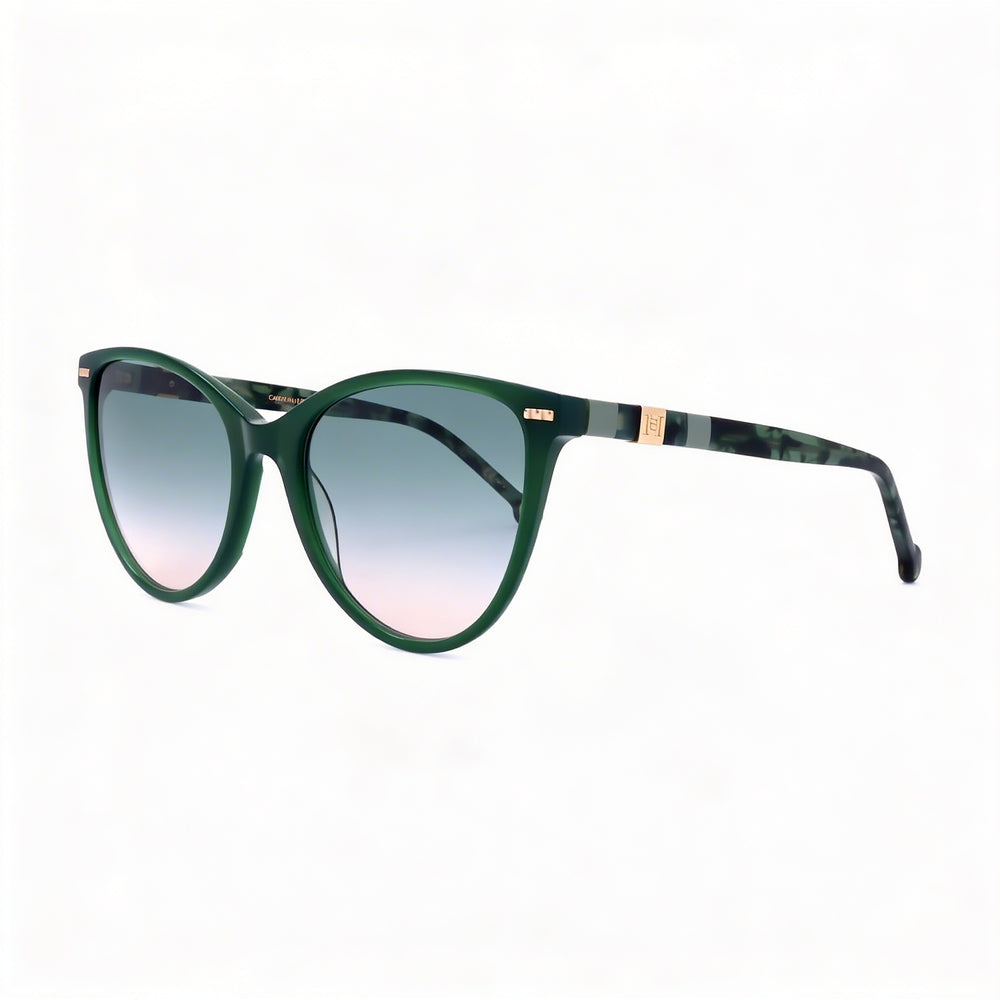 Carolina Herrera Modern Her 0107/S Women's Acetate Green Havana Grey Brown Doubleshade Non-Polarized UV Protection Sunglasses 57mm