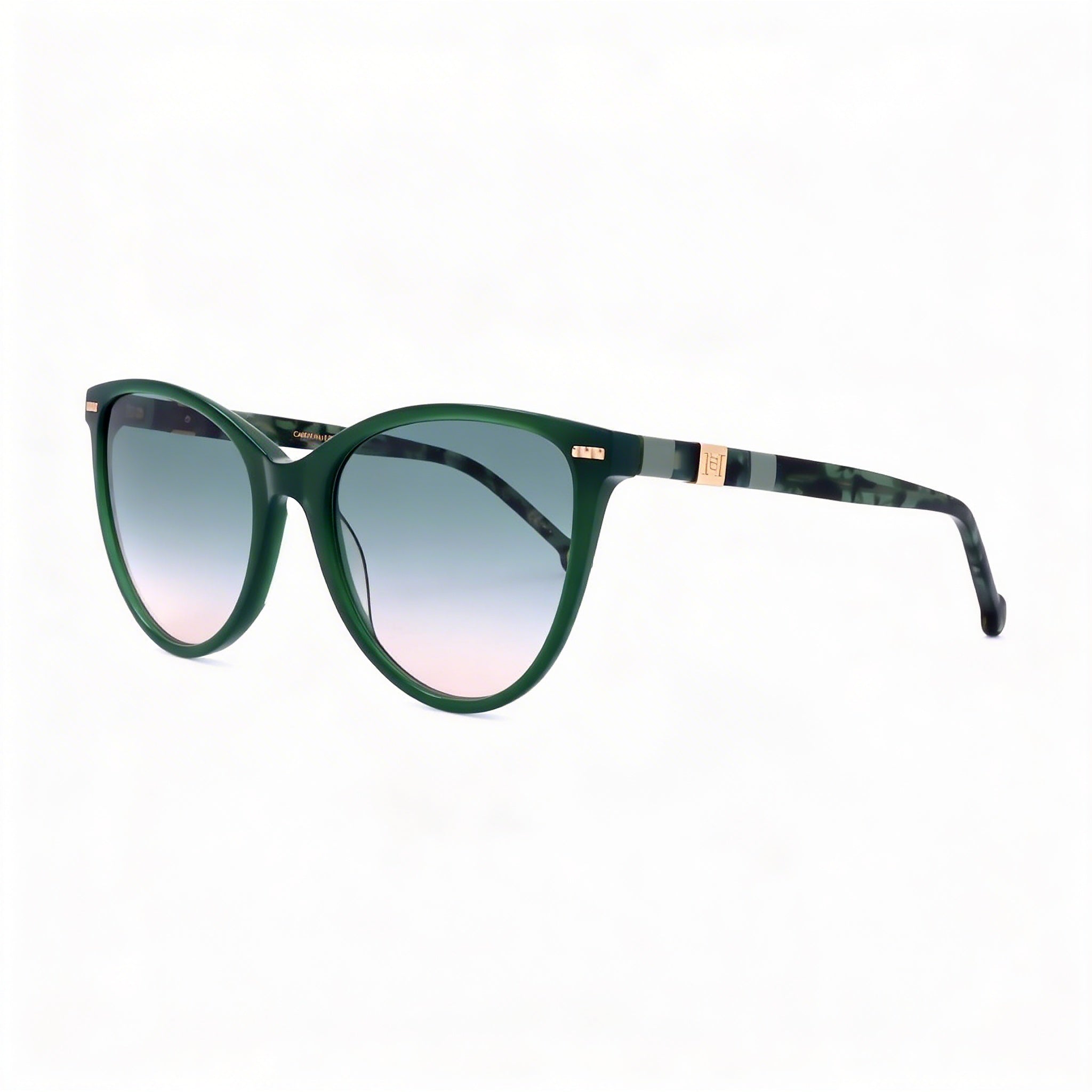 Carolina Herrera Modern Her 0107/S Gafas de Sol de Acetato Verde Habana Marrón Gris Degradado No Polarizadas con Protección UV para Mujer 57mm, Photo 3