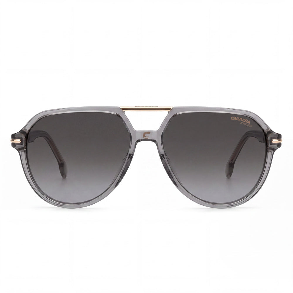Carrera Signature Men's Grey Polyamide Non-Polarized Grey Shaded Gold Mirror UV 400 Sunglasses 58mm