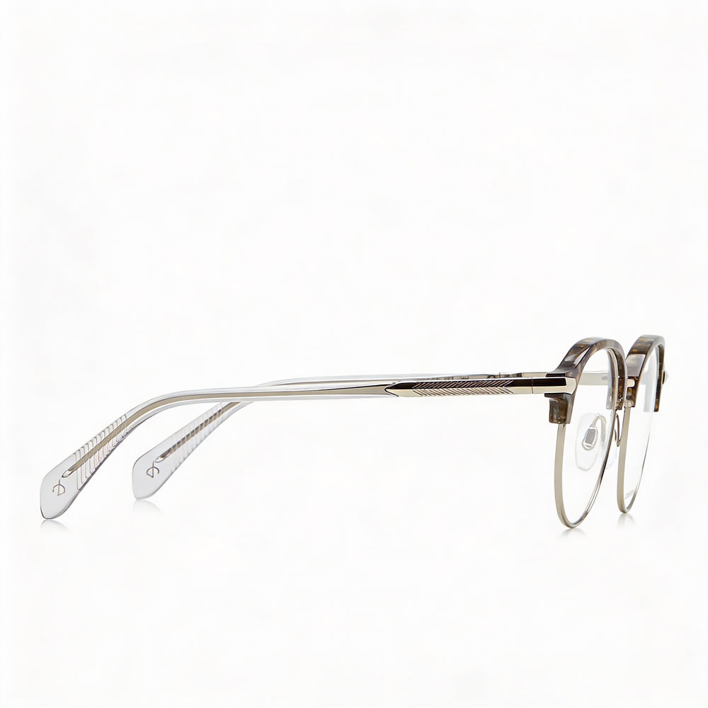 Gafas de sol modernas de acero de aleación Havana gris no polarizadas para hombre de Rag & Bone, 48