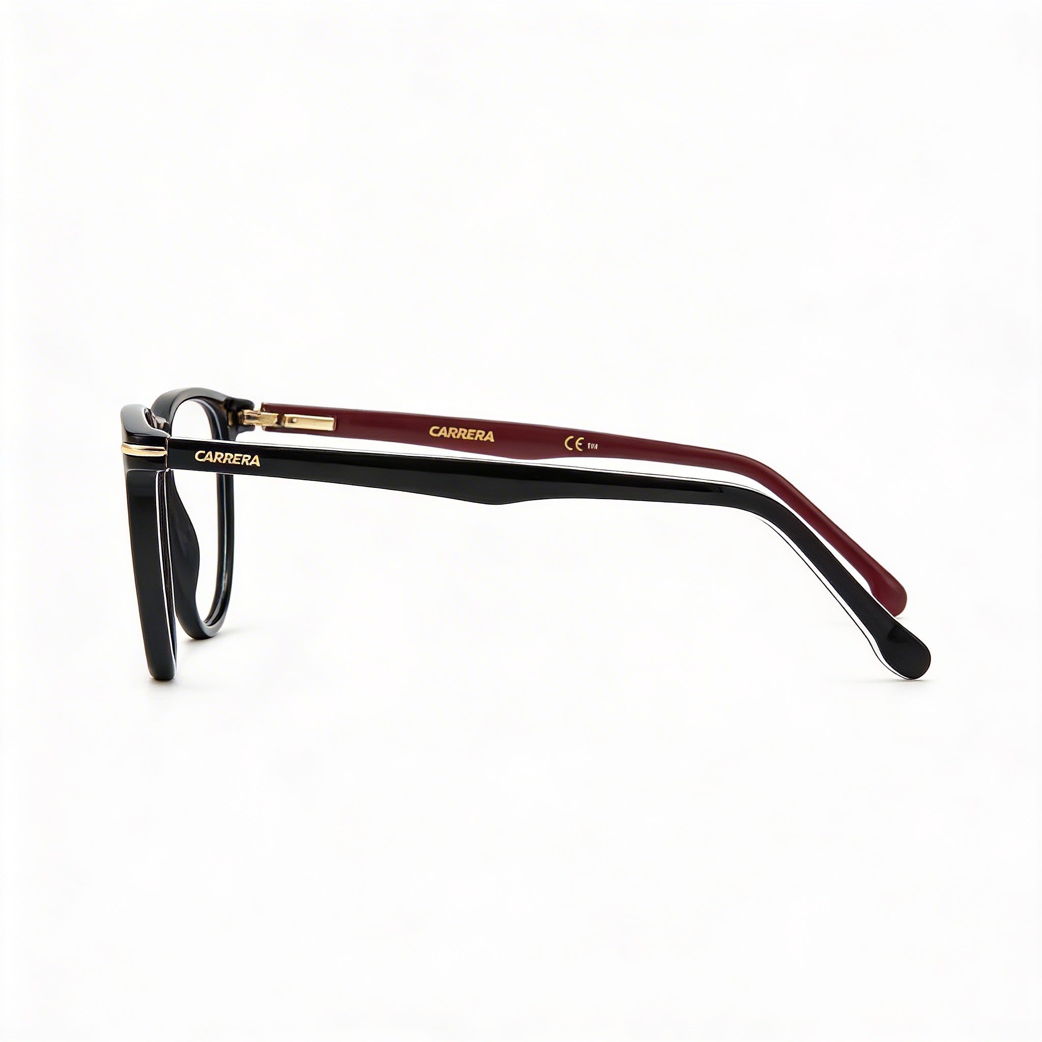 Carrera 308 Unisex Eyewear Frame crafted from Black Stripe Plastic, with Non-polarised Lenses and a 53mm Lens Width, Photo 3