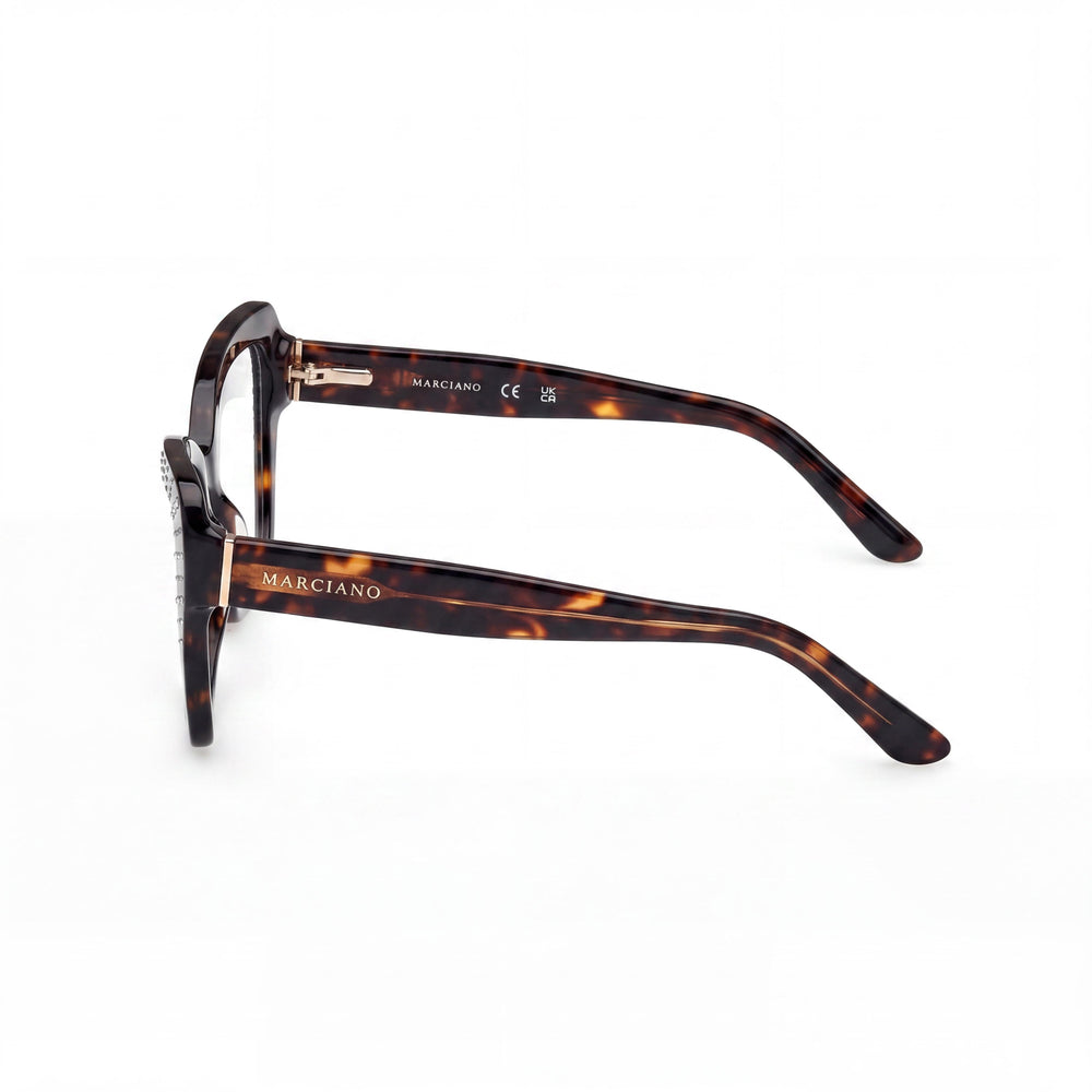 GUESS by Marciano Gm50034 Women's Plastic Dark Havana Eyewear Frames 53mm