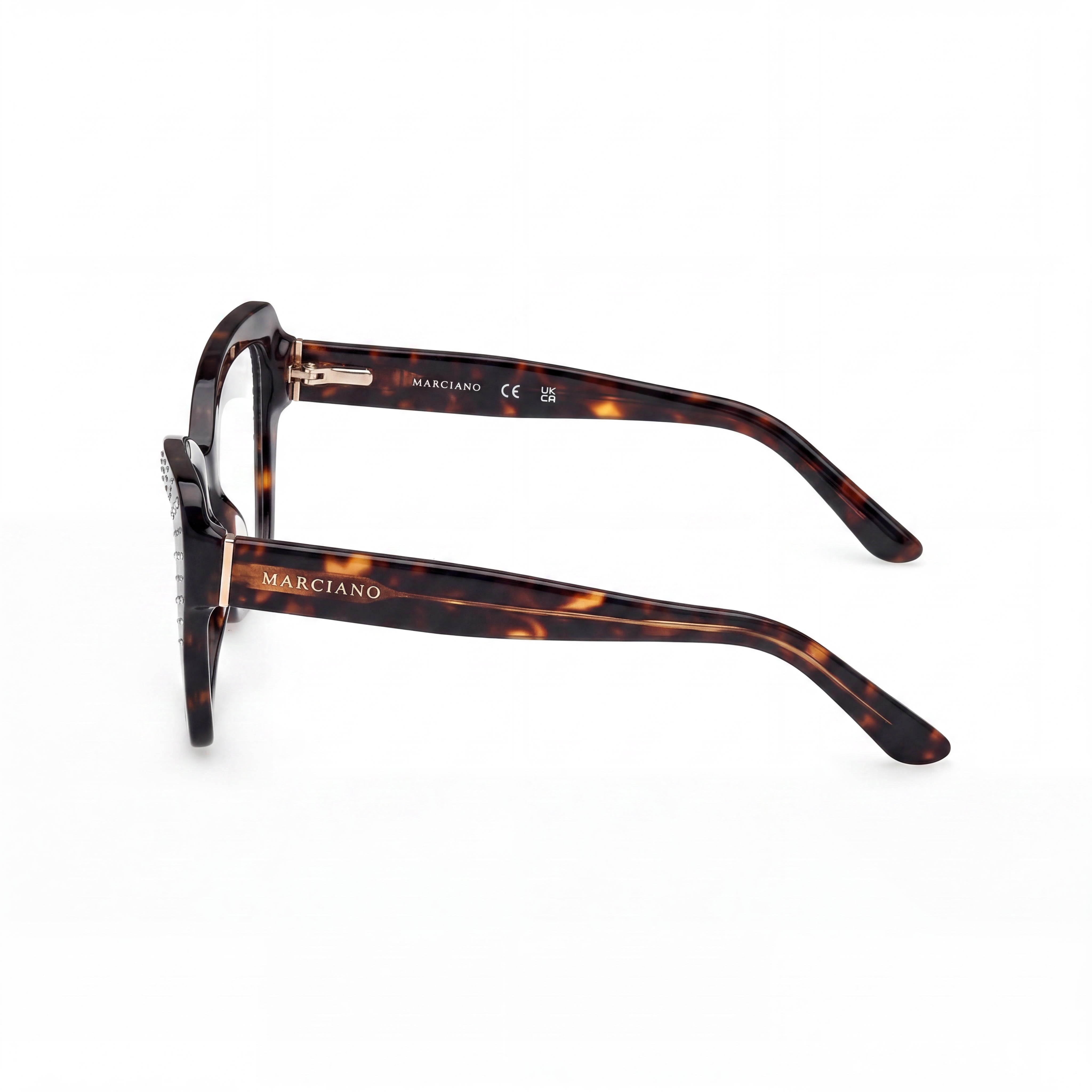GUESS by Marciano Gm50034 Women's Plastic Dark Havana Eyewear Frames 53mm, Photo 2