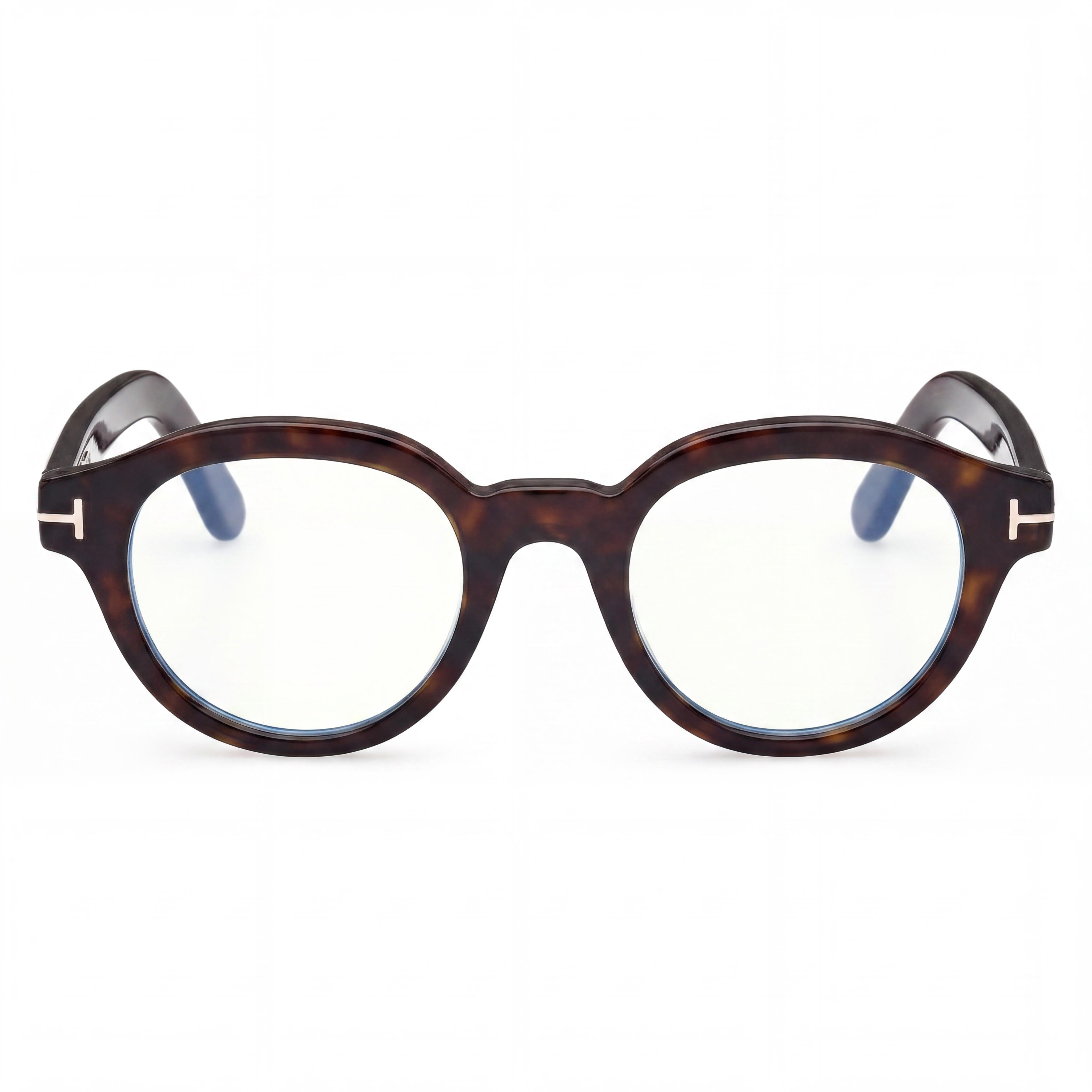 Tom Ford Classic Unisex Blue Filter Plastic Non-Polarized Sunglasses with Dark Havana Frame and Black Lenses 49mm, Photo 2