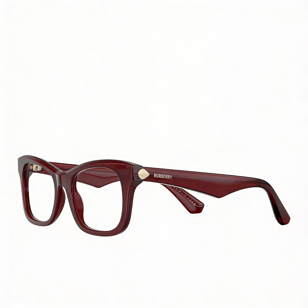Burberry Classic Red Unisex Eyeglasses Frame, Red - Prescription Ready Optical Glasses with Clear Demo Lenses