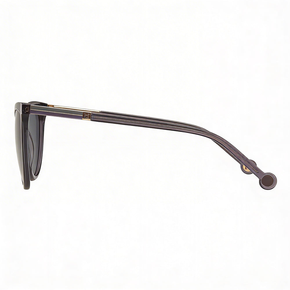 Gafas de sol Carolina Herrera casuales de plástico gris violeta con protección UV para mujer, ancho de lente 57 mm