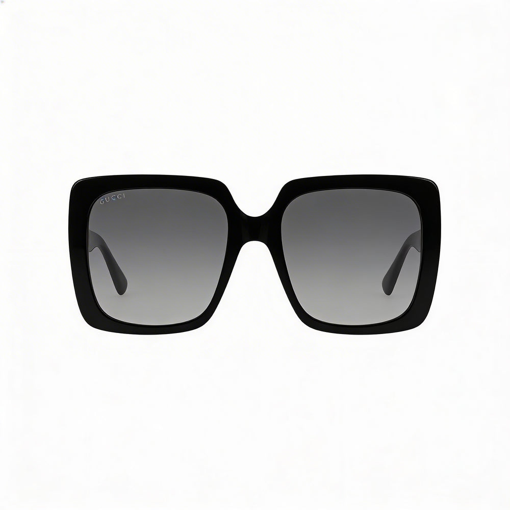 Gucci GG0418S Women's Plastic Sunglasses, Black Crystal Grey Gradient Frame, Grey Gradient Lenses, 54mm, UV Protected