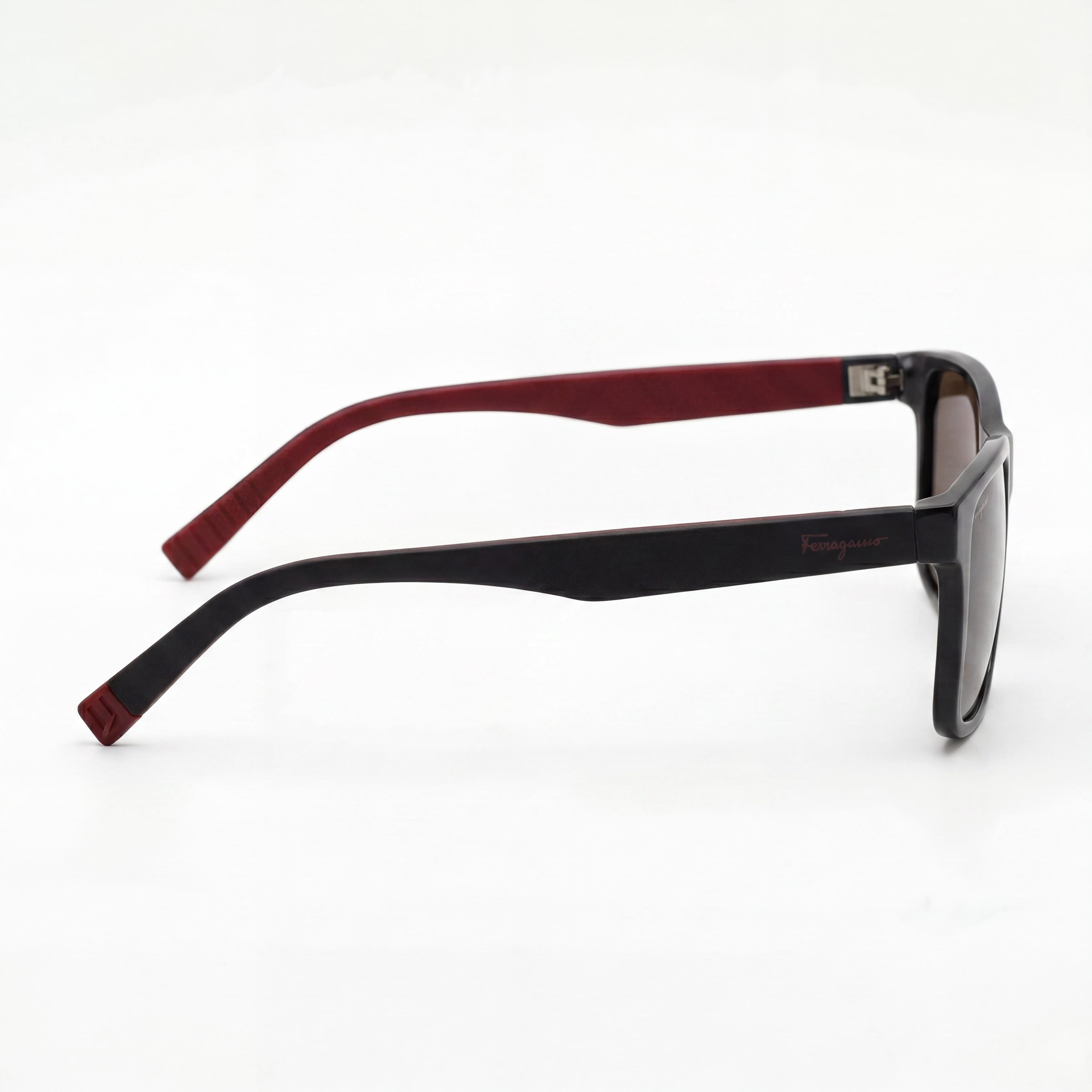 Salvatore Ferragamo Women's Dark Grey Red Plastic Sunglasses 57mm, Photo 3