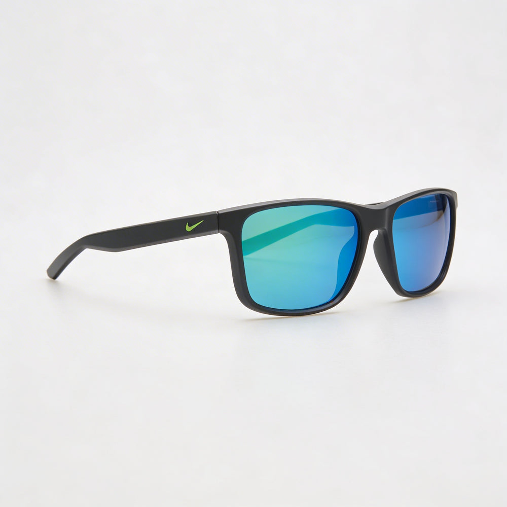Nike Wayfarers Unisex Sunglasses with Grey with Green Mirror Frame, Grey with Green Mirror Lenses, Plastic, UV Protection, 57mm