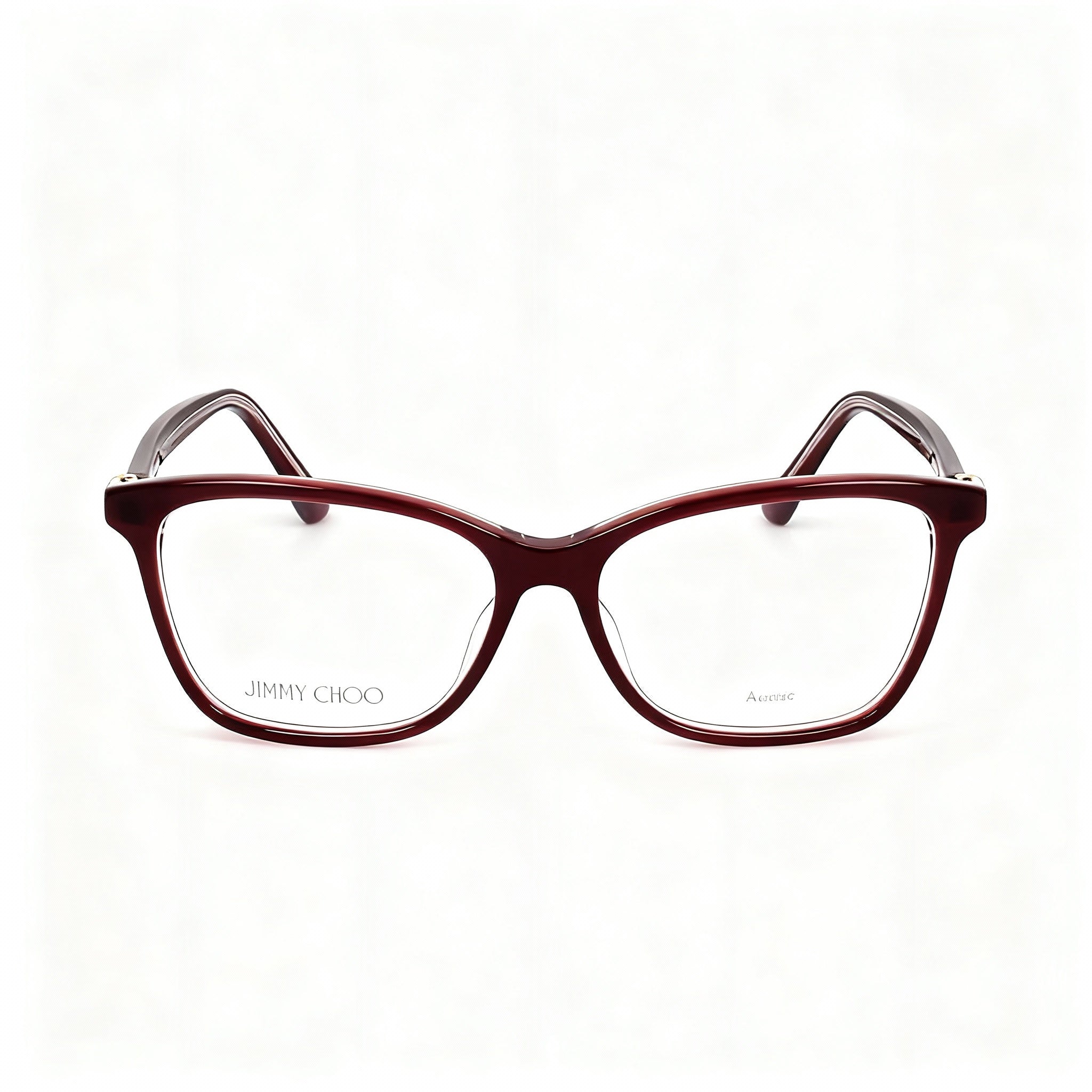 JIMMY CHOO VISTA JC377 Women's Casual Full Rim Acetate Optical Eyeglasses in Burgundy Pearl, Size 53-15-145, Photo 3