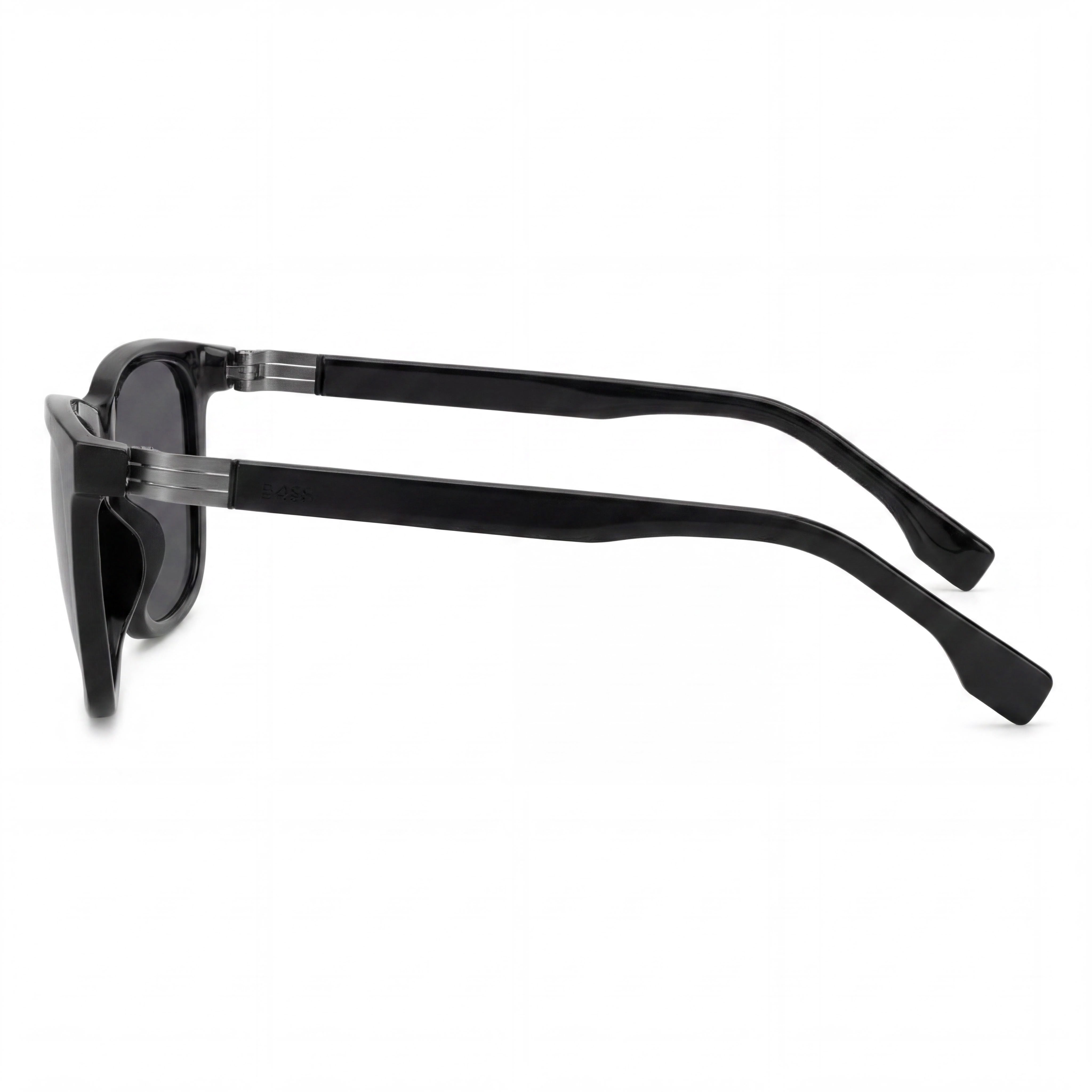 Hugo Boss Men's BOSS 1617/F/S Rectangular Black Grey Polyamide Frame Sunglasses with Grey UV Protection Lenses, 59mm, Photo 3