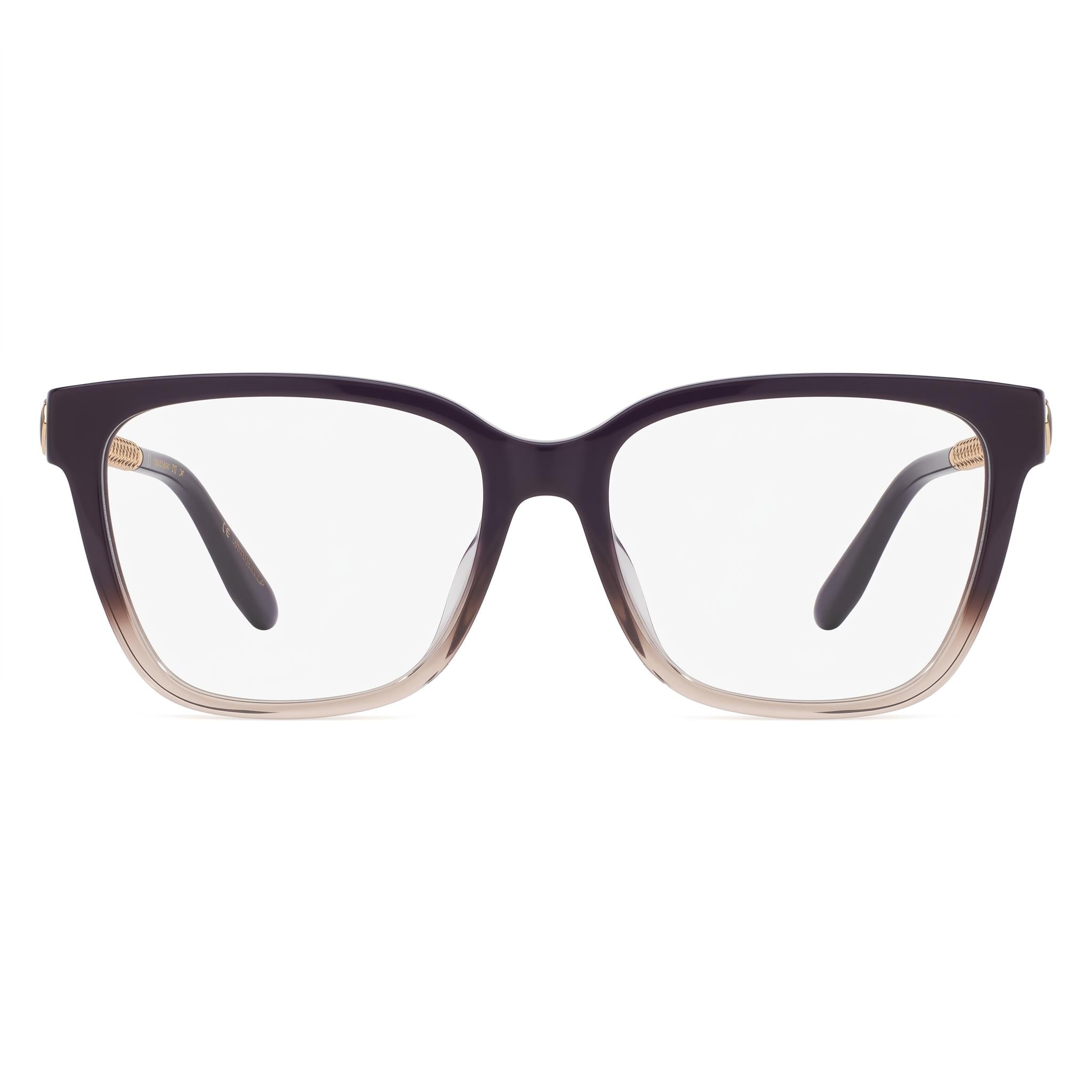 Chopard Casual VCH333W Women's Full Rim Square Violet Gold-Logo Acetate Metal Eyewear 55mm, Photo 2