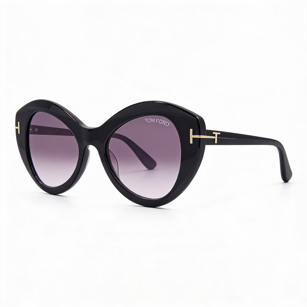 Gafas de sol Tom Ford Guinevere FT1084 para mujer, de plástico multicolor, con diseño de mariposa, 100 % protección UV, 52 mm