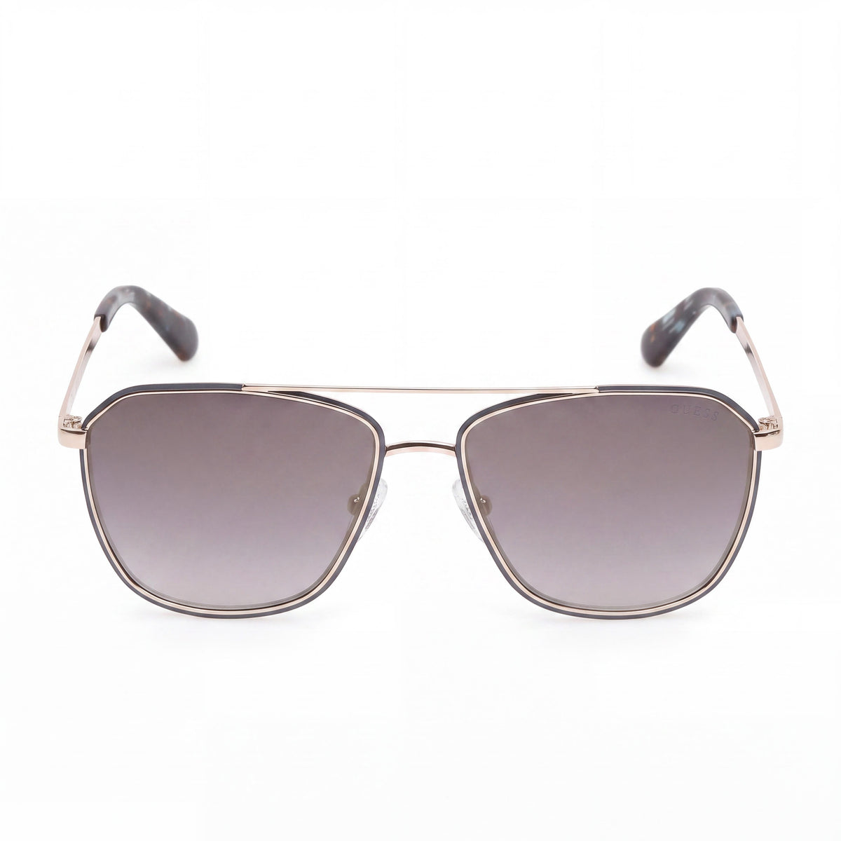 Gafas de sol de metal GUESS para hombre, montura de plástico dorado, lentes polarizadas de espejo ahumado, ancho de lente 56 mm, Photo 2
