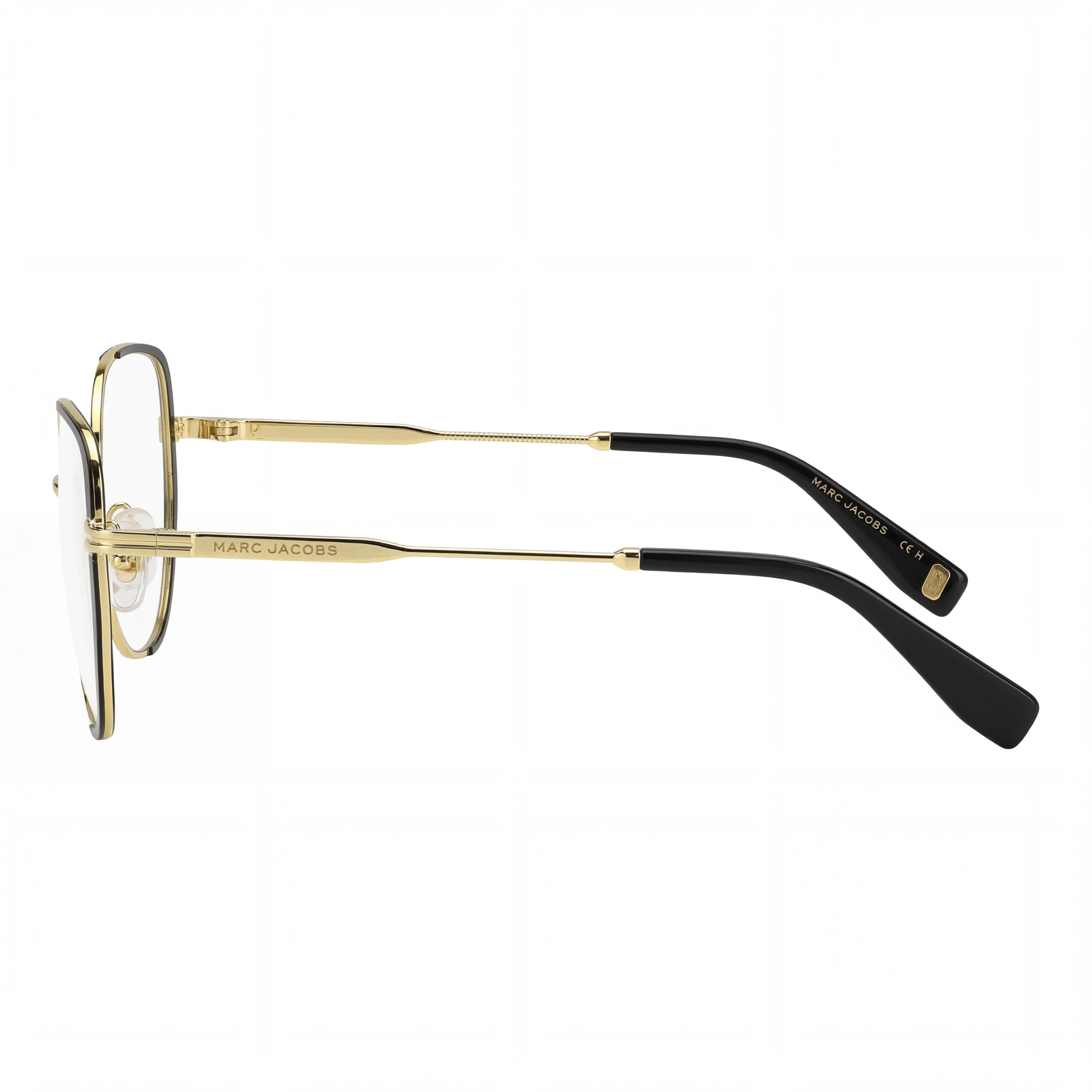 Marc Jacobs Temporary Men's Gold Black Stainless Steel Multicolor Non-Polarized Glasses 55-17-140, Photo 3