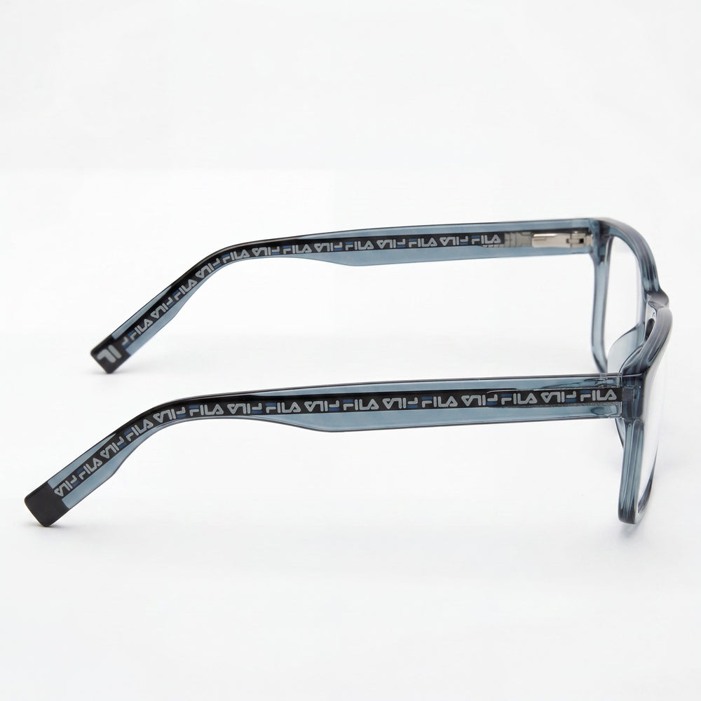 FILA Classic para hombre Gafas transparentes azuladas de acetato de celulosa listas para prescripción con lentes de demostración transparentes 52-15-145