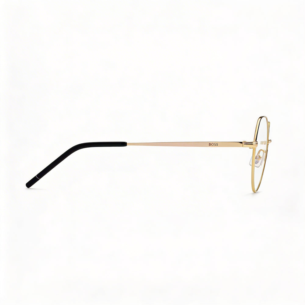 BOSS 1591 Women's Optical Eyewear Frames Black and Gold, featuring 51mm Lens Width, 20mm Bridge Width, and 140mm Temple Length