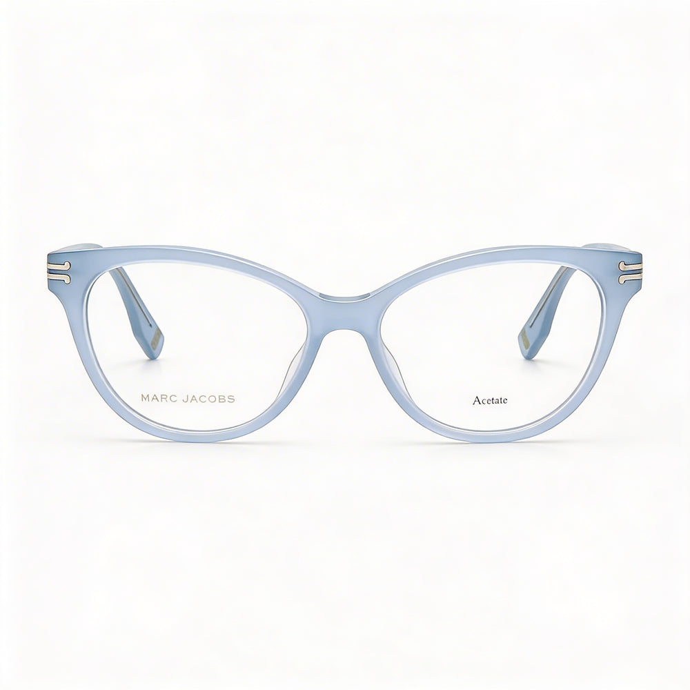 Marc Jacobs MJ 1060 - Montura de gafas de estilo moderno para mujer, acetato azul, ancho de lente de 52 mm