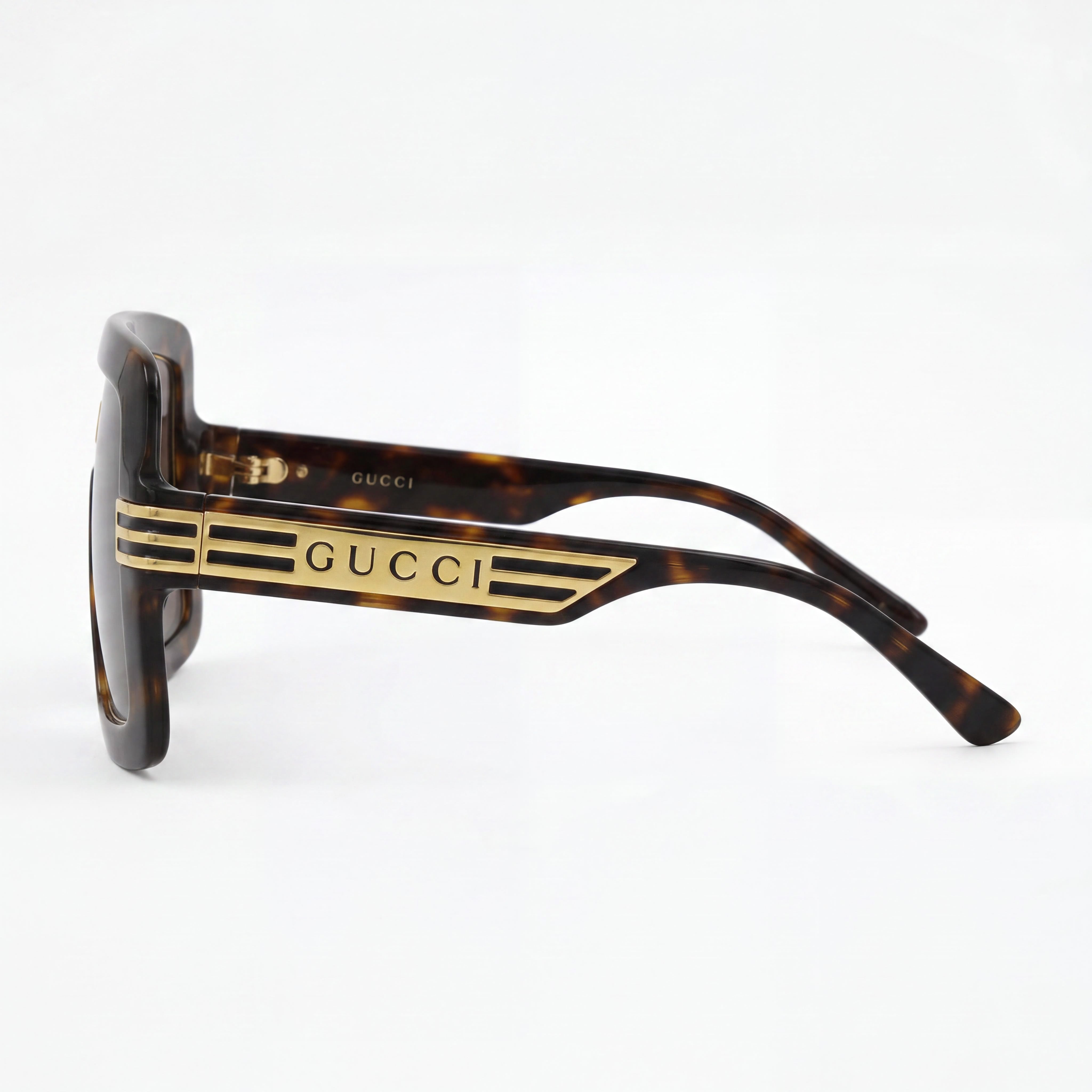 Gucci Gg0900s Unisex Pilot Frame Injected Plastic Havana Brown UV Protection Sunglasses 61-14-145mm, Photo 3