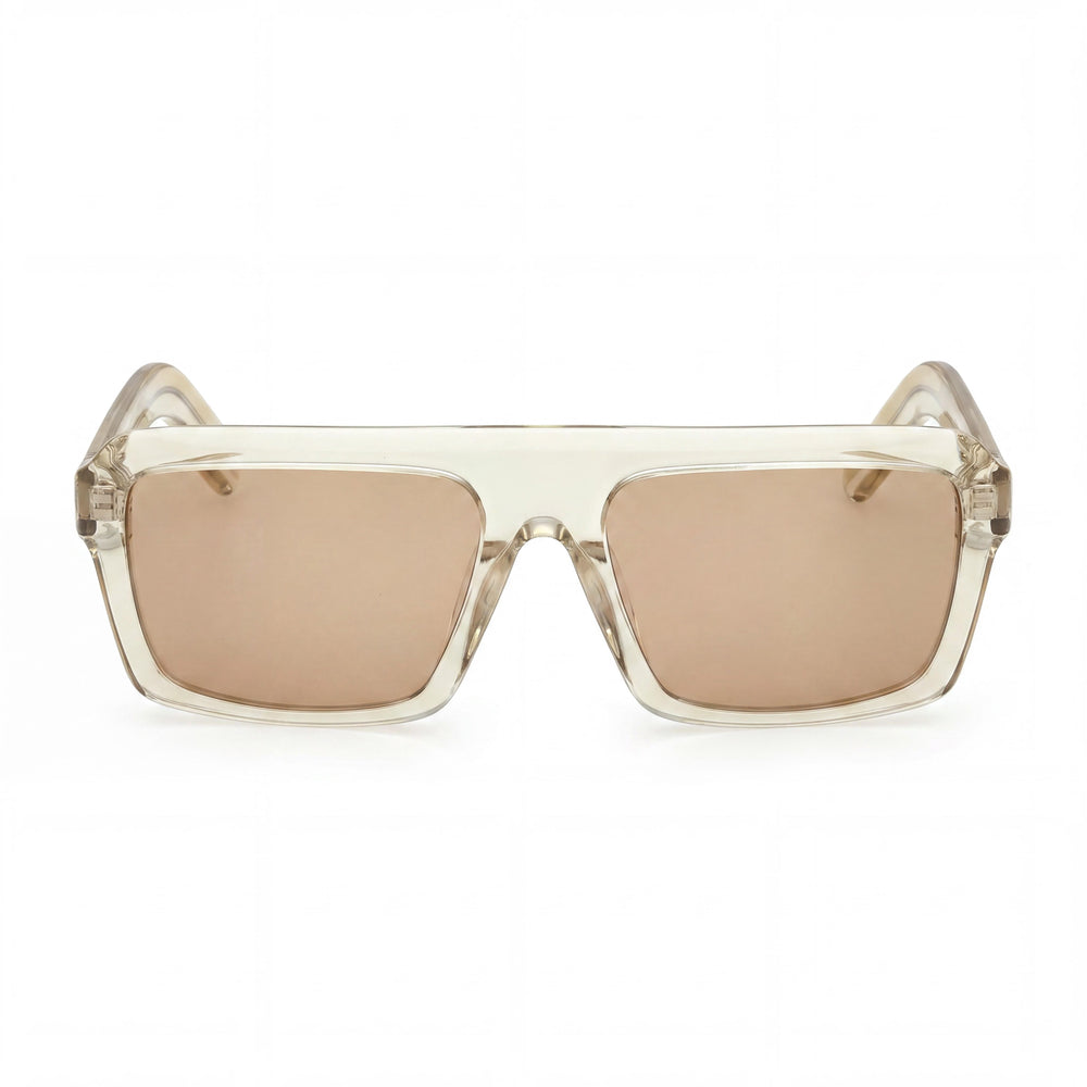 adidas Originals Or0133 Unisex Shiny Light Yellow Plastic Frame Gold Polycarbonate Lens Eyewear 55-17-145