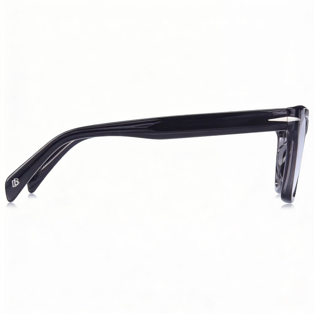 Gafas de sol David Beckham de estilo casual para hombre con montura de acetato gris oscuro transparente 51-21-145