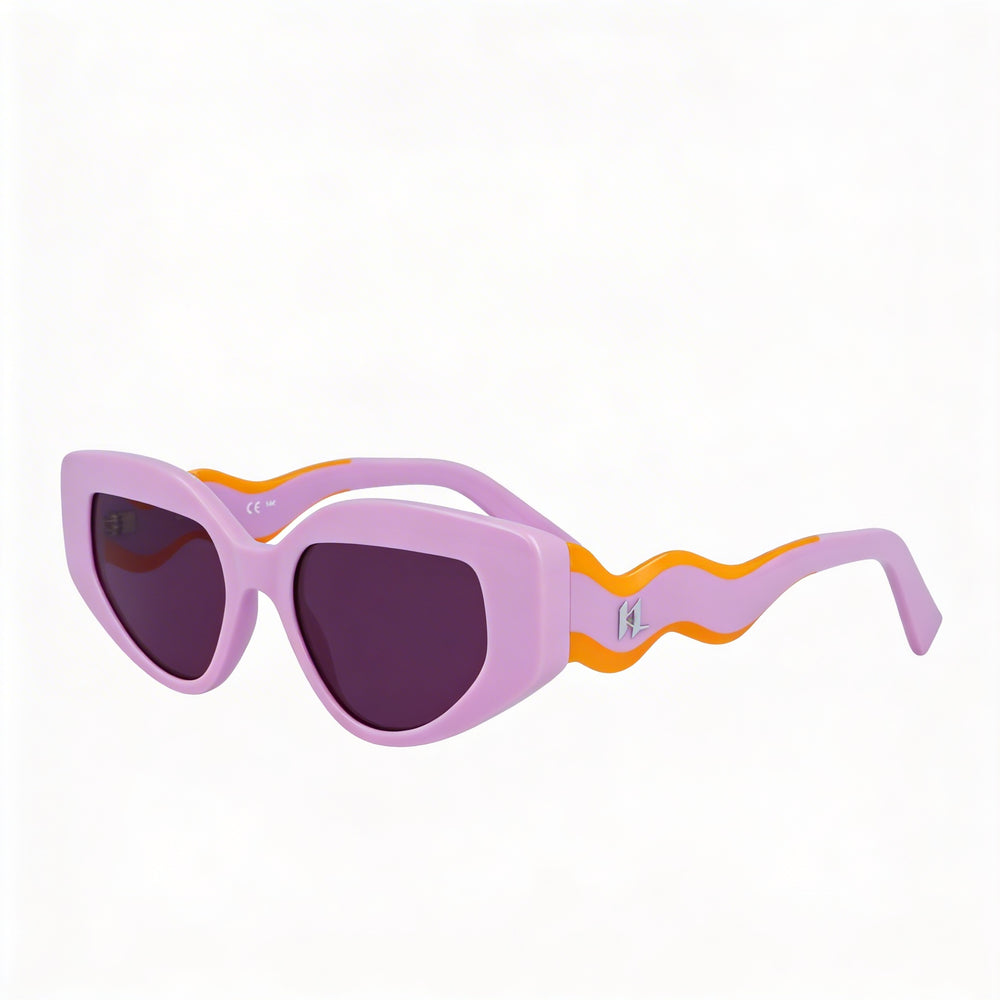 Gafas de sol de ojo de gato para mujer Karl Lagerfeld Kl6144s, color rosa brillante, bioinyectadas, con protección UV