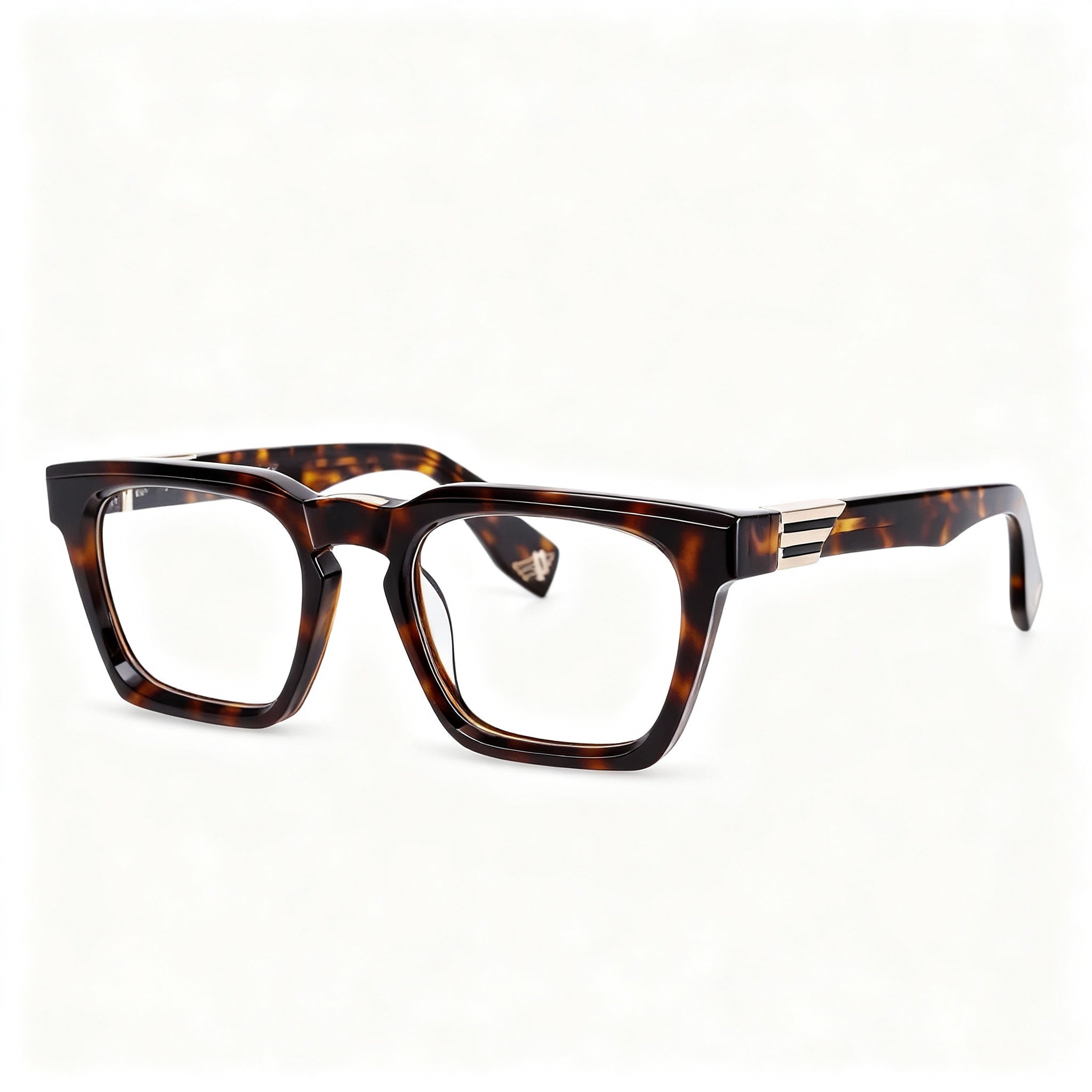 Police Casual Men's Acetate Full Rim Optical Eyeglasses Frame with Shiny Black Finish, 51mm Lens Width, Photo 3