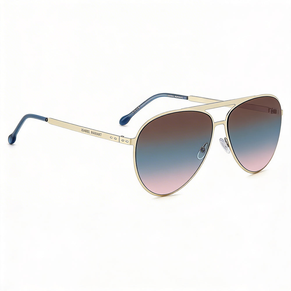 Gafas de sol Isabel Marant Wayfarers para mujer, con montura de acero inoxidable azul paladio y protección UV, 62 mm